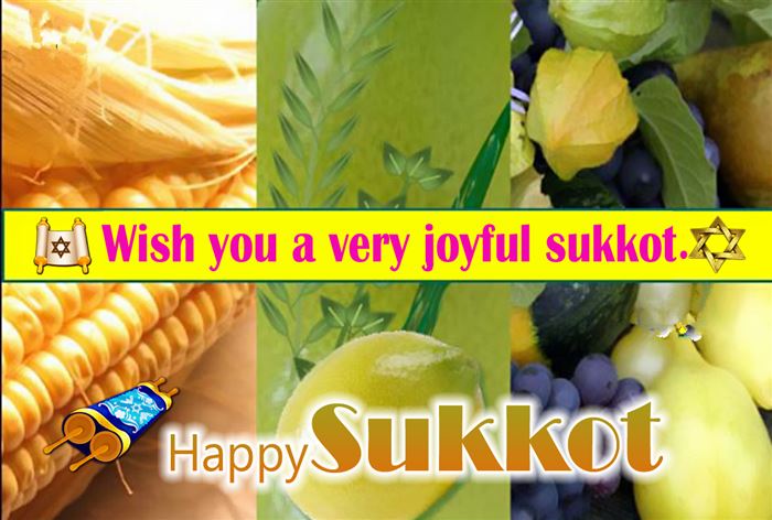 Wish You A Very Joyful Sukkot Happy Sukkot Card