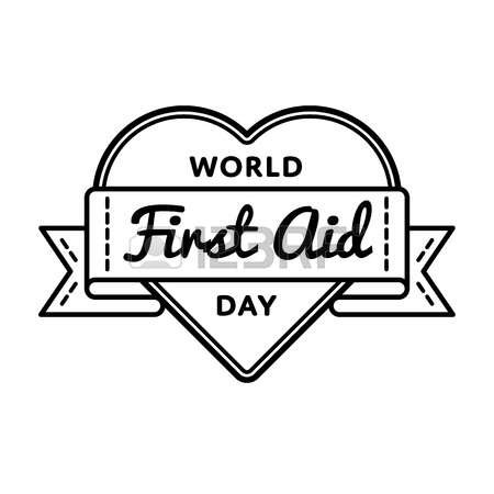 World First Aid Day Emblem Isolated Vector Illustration On White Background