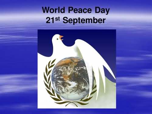 World Peace Day 21st September Dive With Earth Globe