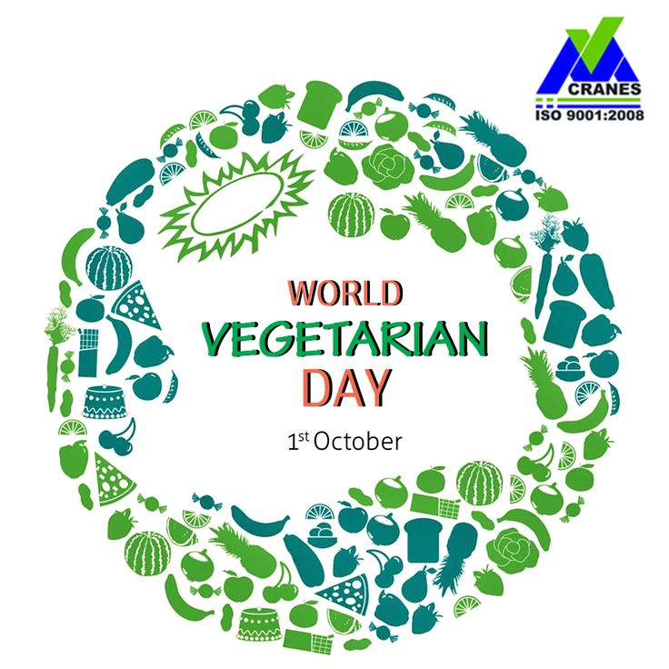 World Vegetarian Day 1st October Fruits And Vegetables Round Frame Illustration