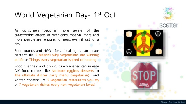 World Vegetarian Day 1st October Information