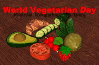 World Vegetarian Day Animated Text Picture