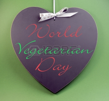 World Vegetarian Day Heart Greeting Card