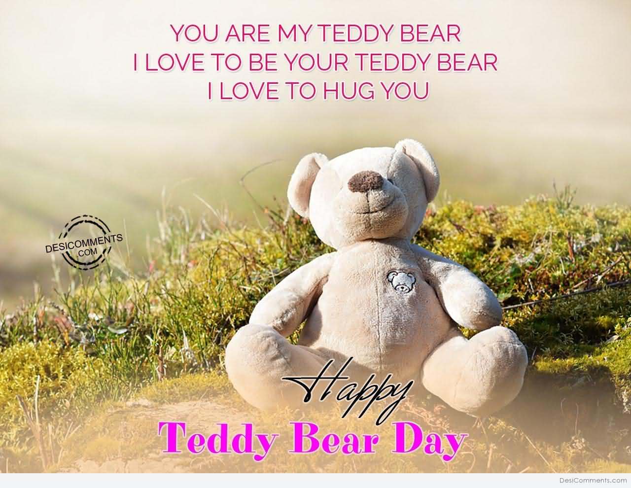 You are my teddy bear i love to be your teddy bear i love to hug you happy teddy bear day