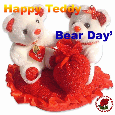 happy teddy bear day animated ecard