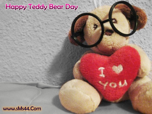happy teddy bear day cute teddy bear with glasses