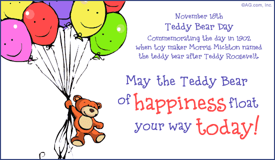 may the teddy bear of happiness float your way today happy teddy bear day