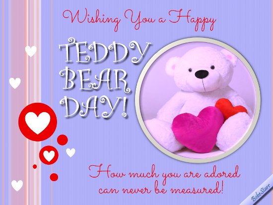 wishing you a happy teddy bear day card
