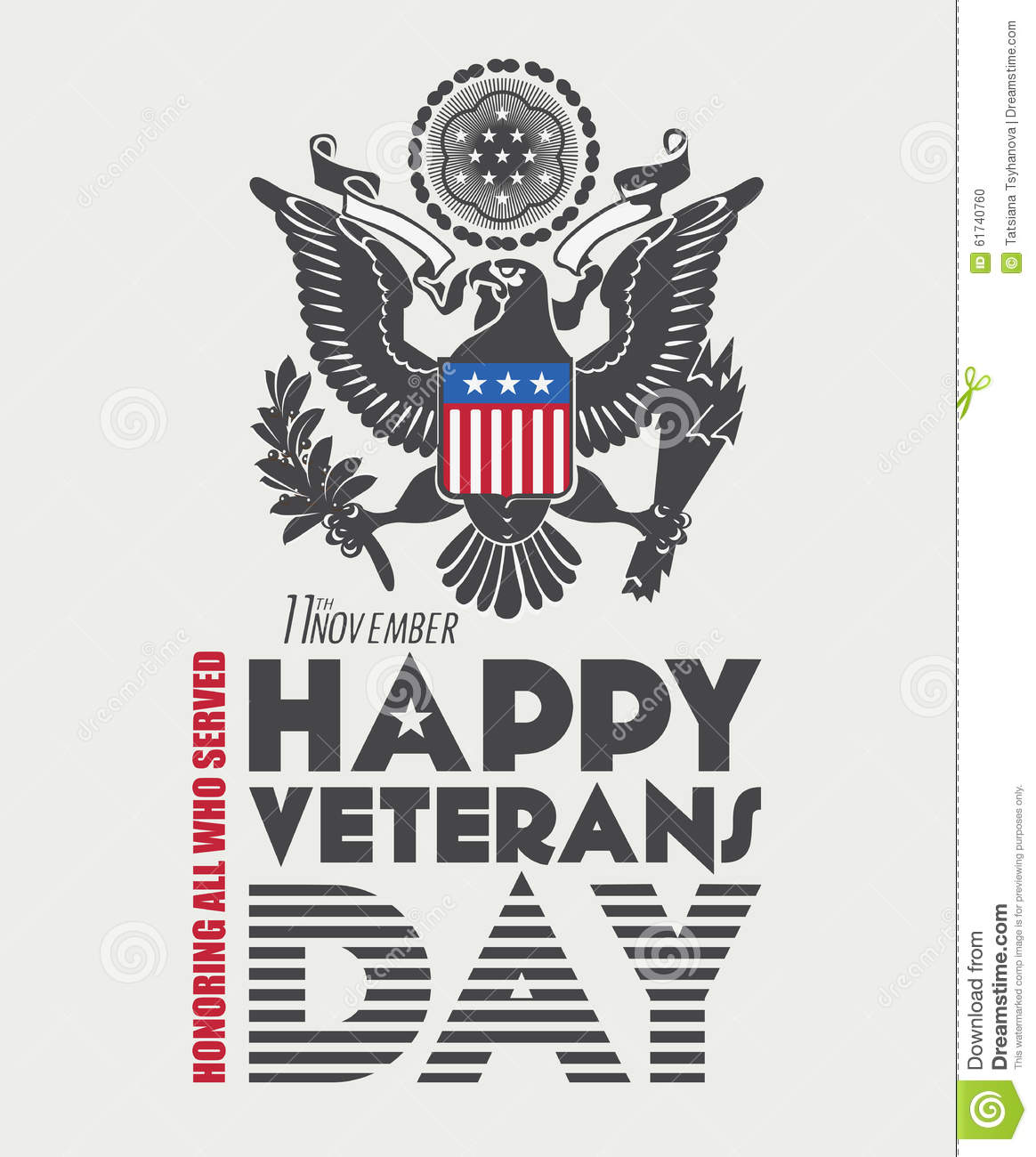 11th November Happy Veterans Day wishes card