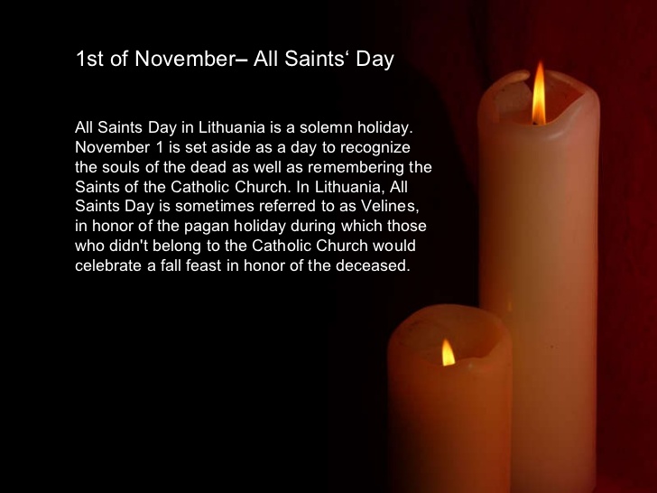 1st of november All Saints Day candles picture