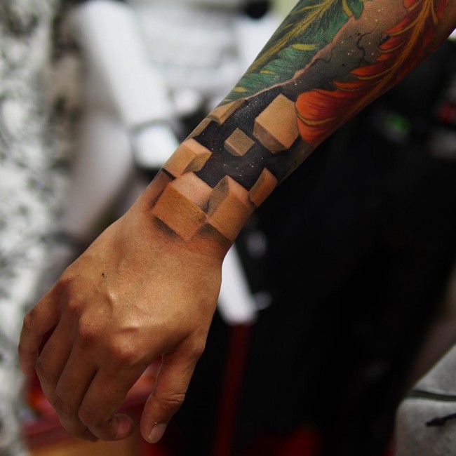 3d Realistic tattoo On Arm