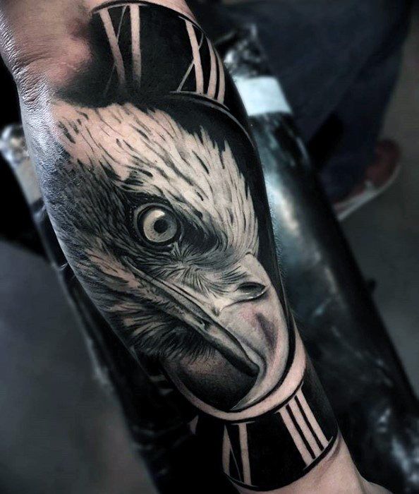 3d bald Eagle Tattoo On Forearm Sleeve