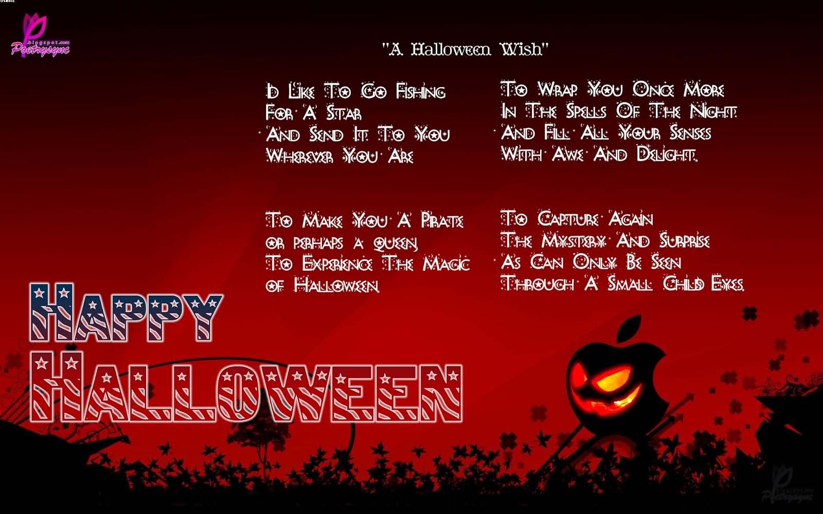 A Halloween wishes Happy Halloween beautiful star text wallpaper