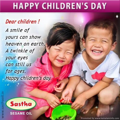 A smile of yours can show heaven on earth Happy Children’s Day image