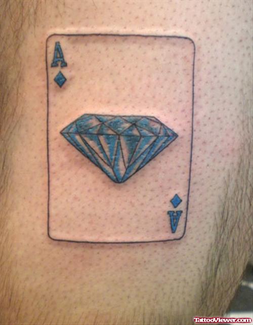 Ace Of Diamond Card Tattoo