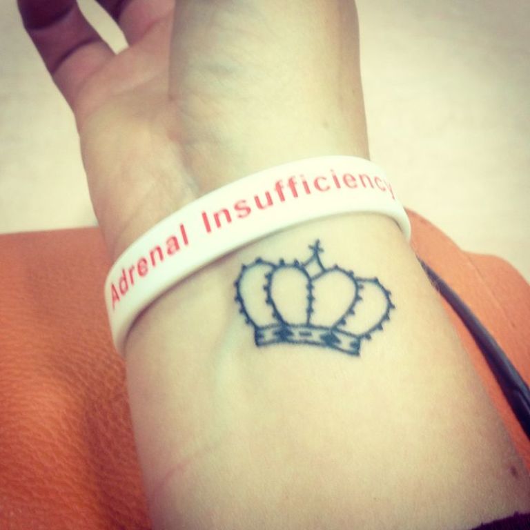 Adorable Outline Crown Tattoo On Wrist