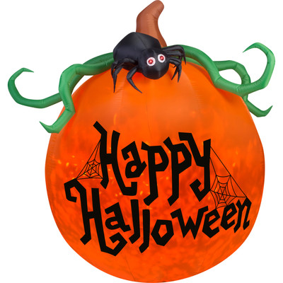 Air Blown Inflatables Halloween Pumpkin With Spider