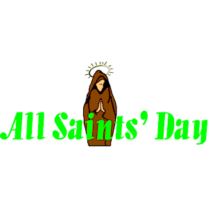 All Saints Day Clipart Wishes image