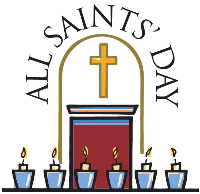 All Saints Day candles Clipart Wishes
