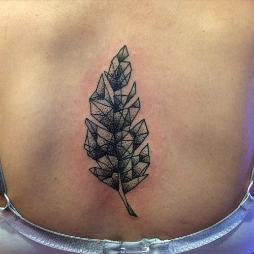 Amazing Leaf Feather Tattoo