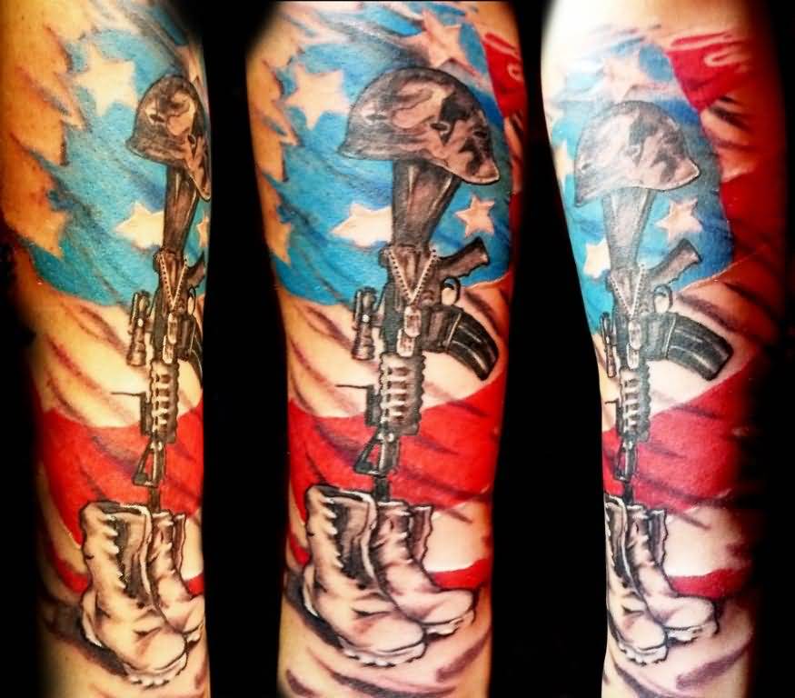 American Traditional Military Tattoo