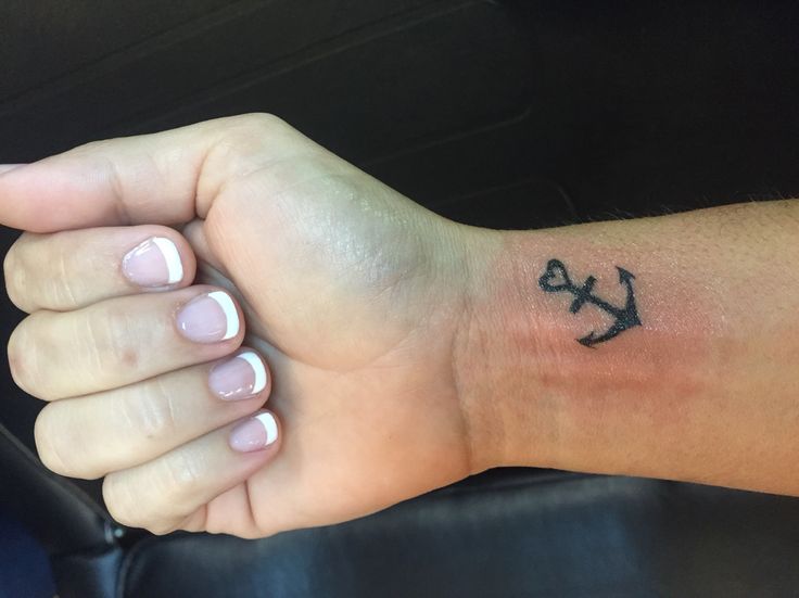 Anchor Cross and Heart tattoo On Wrist