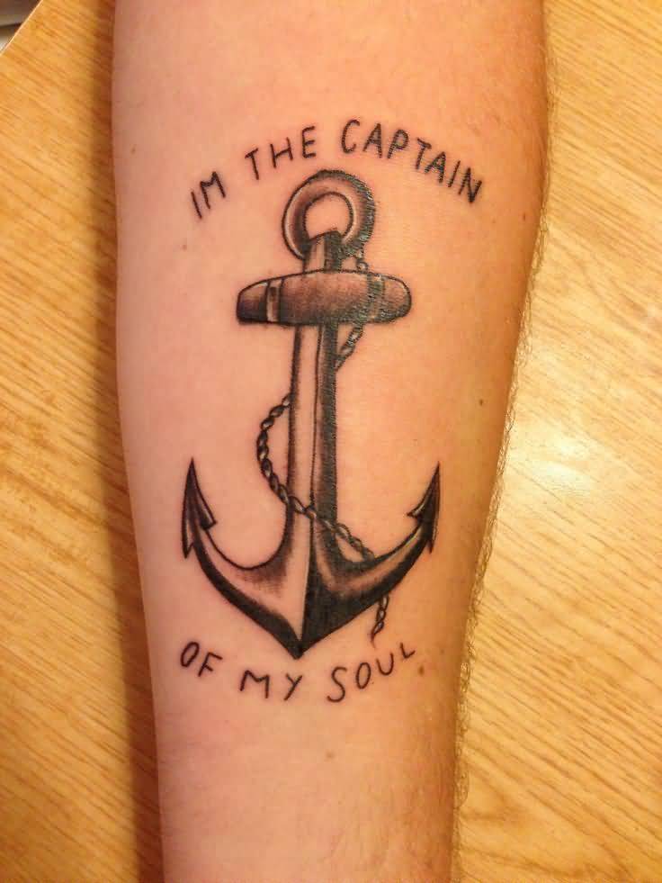 Anchor Tattoo With Lettering