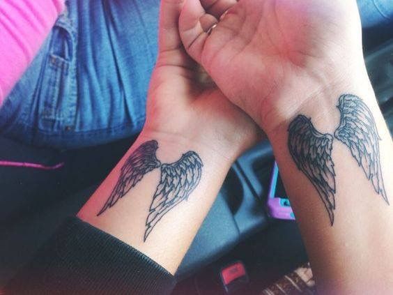 Angel Wings Memorial tattoo Wrists