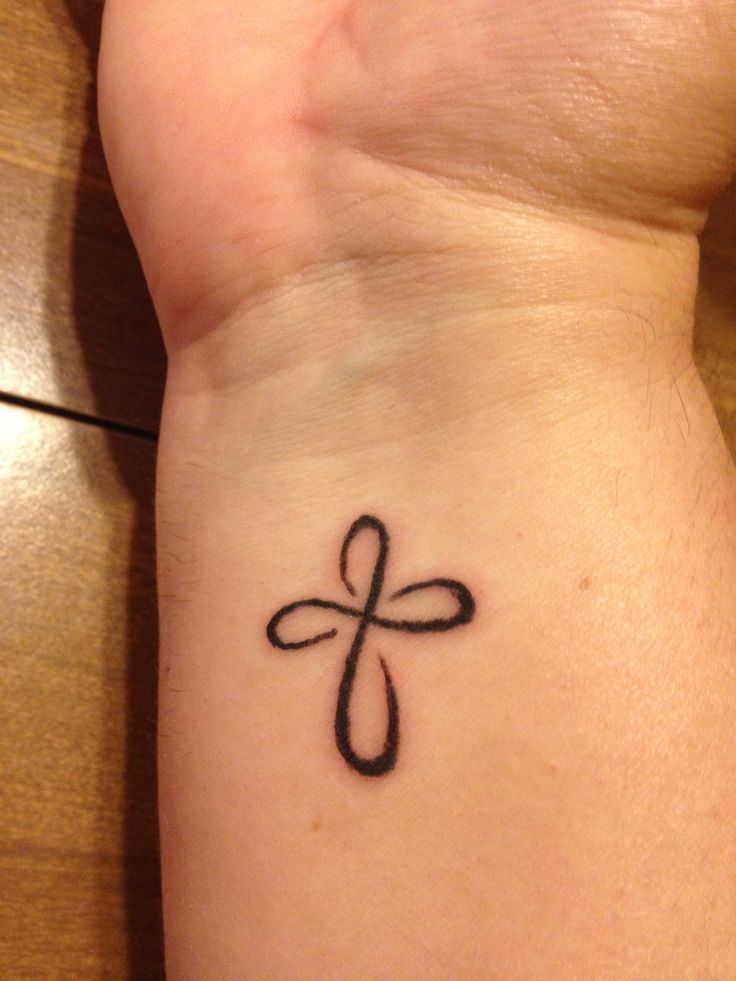 Beautiful Small Cross Tattoo On Wrist