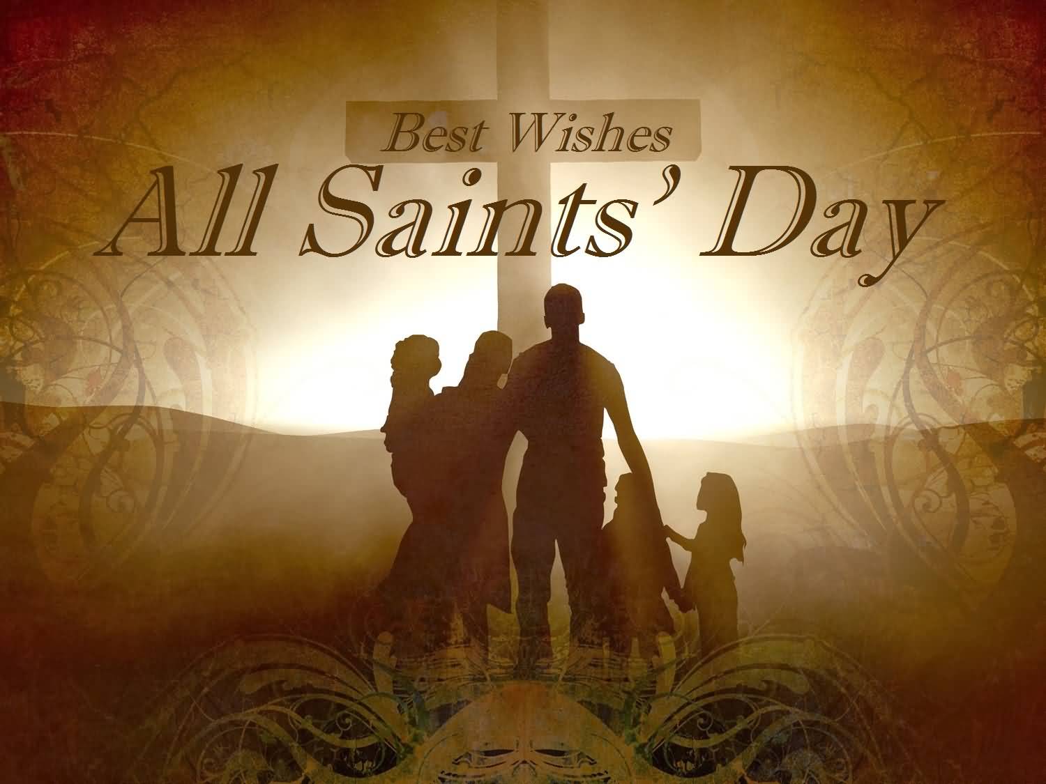 Best wishes All Saints Day cross background wallpaper