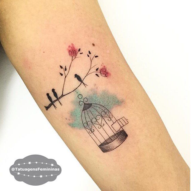 Bird And Cage Tattoo
