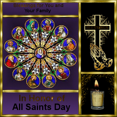 Blessings For You and your family in honor of All Saints Day glitter image