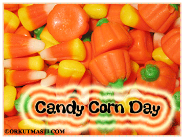 Candy Corn Day Glitter Picture