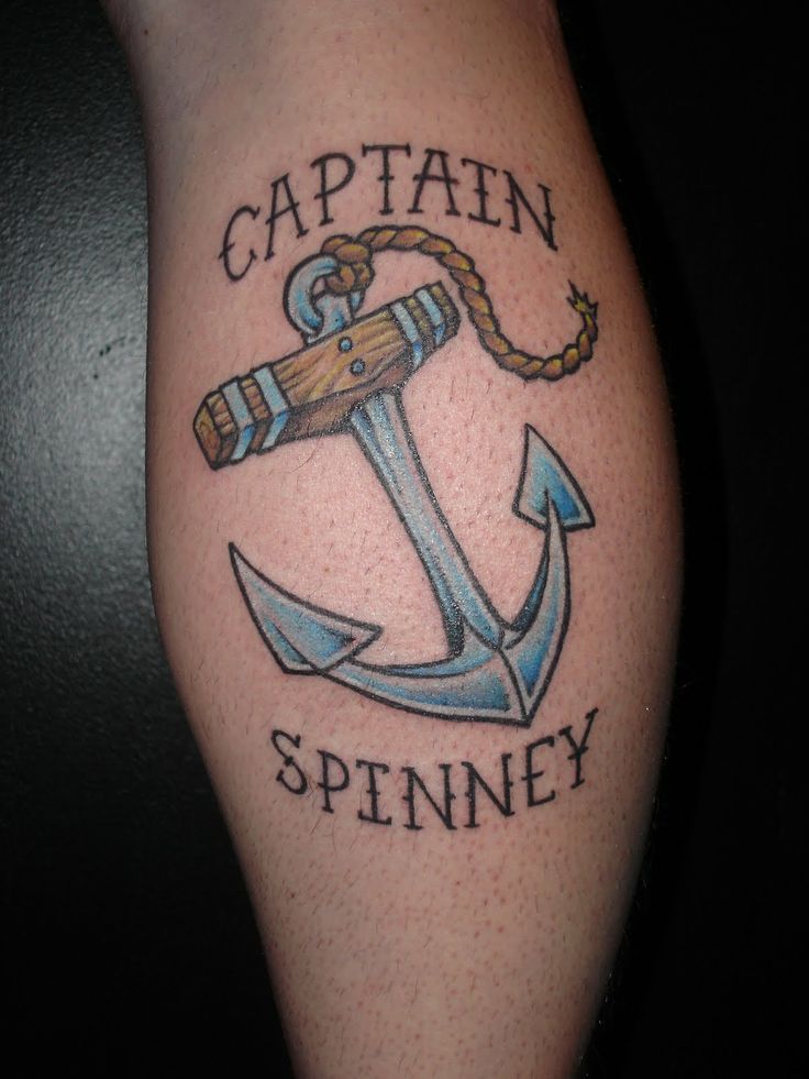 Captain Anchor Tattoo Design