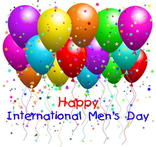 Celebrate International Men’s Day colorful balloons and star picture