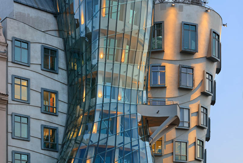 Closeup Of The Dancing House Building