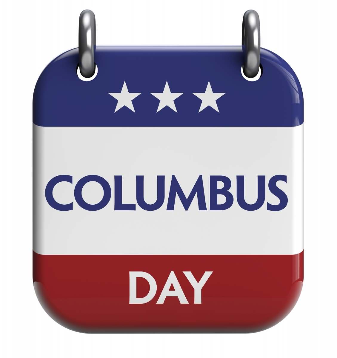 Columbus Day American Flag Badge