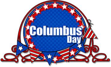 Columbus Day American Flag Color banners