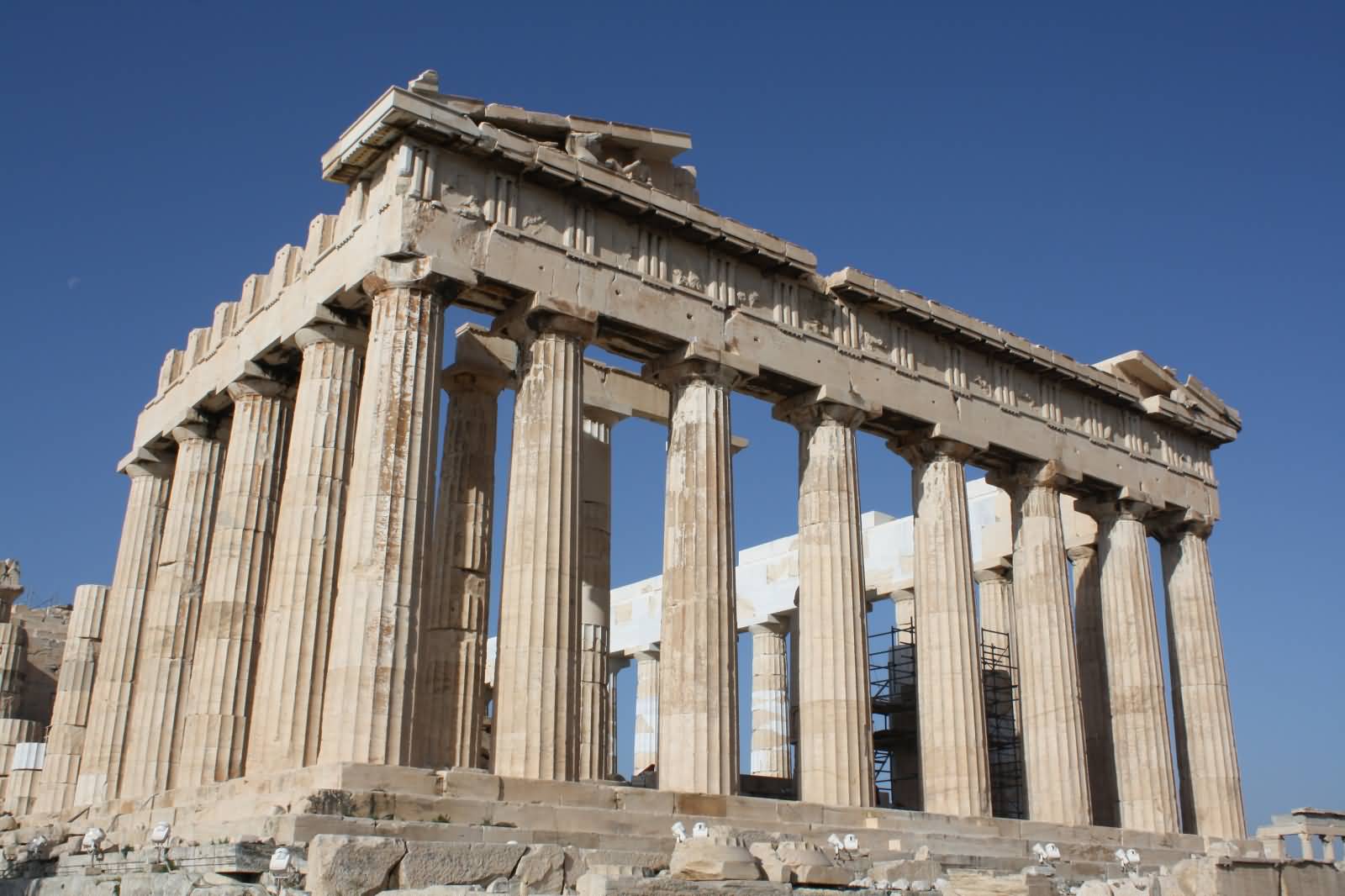 Columns Of The Parthenon In Athens