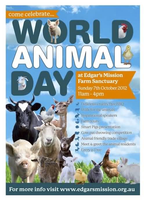 Come Celebrate World Animal Day Poster