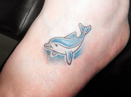 Cute Tiny Dolphin Tattoo