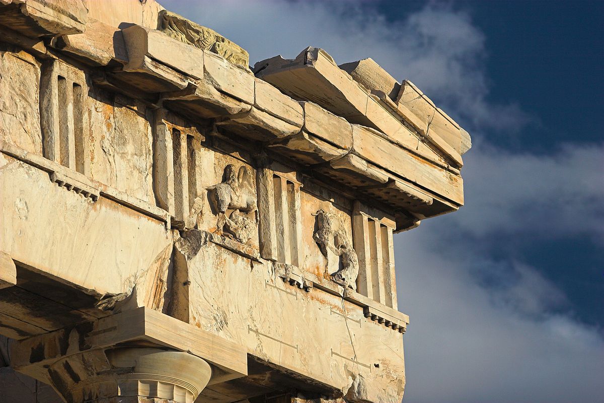 Details Of Metopes Of Thr Parthenon In Athens