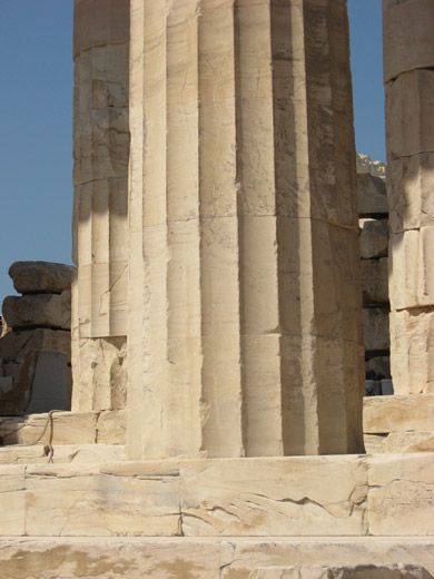 Details Of The Column Of The Parthenon