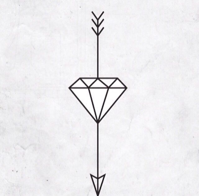 Diamond And Arrow Tattoo design idea