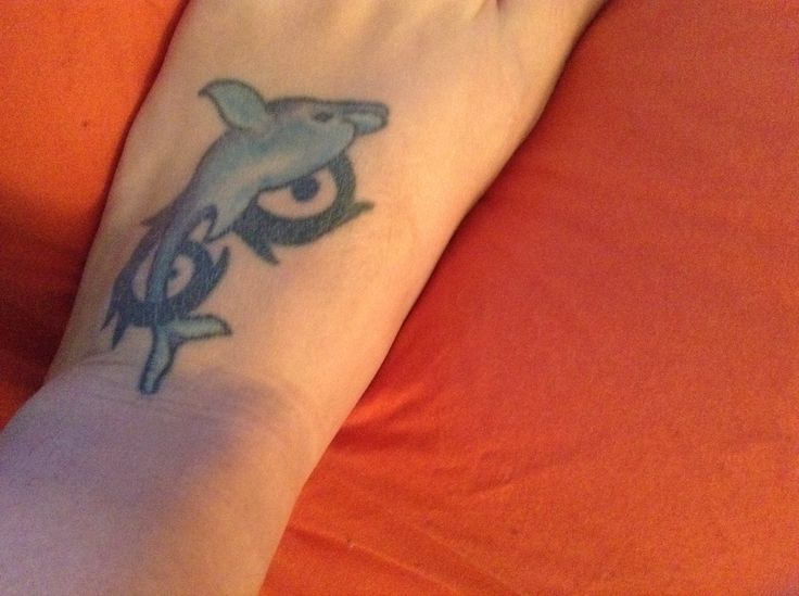 Dolphin Tattoo On Foot