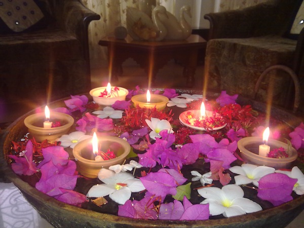Floating Diyas and Flowers Decoration Ideas For Diwali Decoration