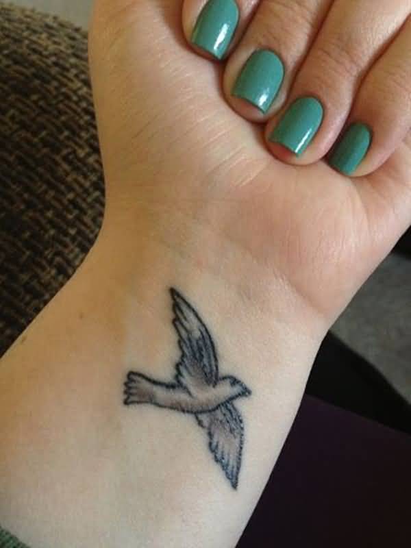 Flying Bird Tattoo Girls Wrist