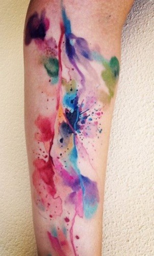Freehand Watercolor Tattoo Design