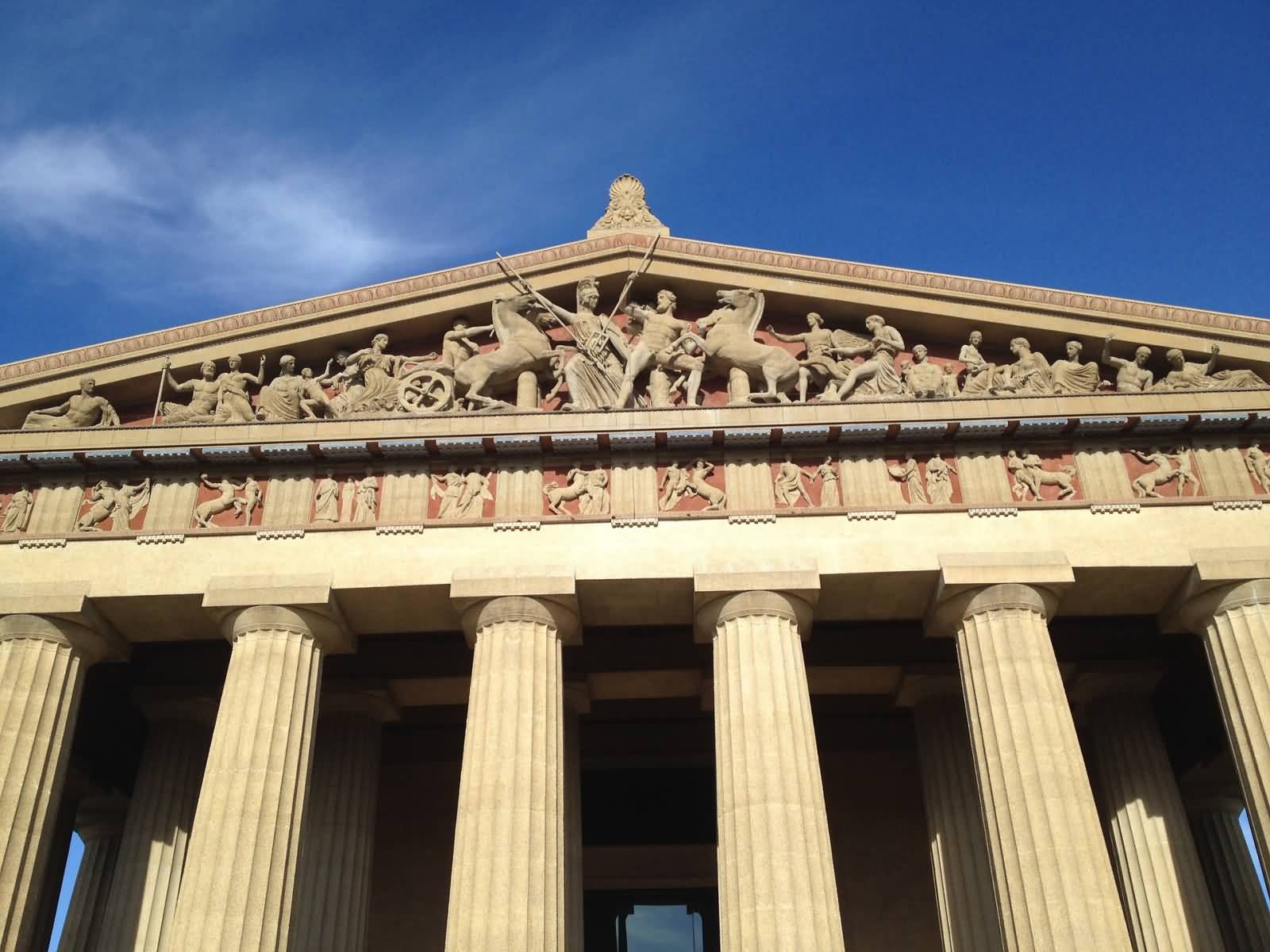 Front Facade Of The Parthenon Temple