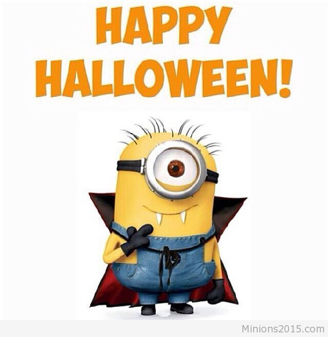 Funny minion Happy Halloween wishes image